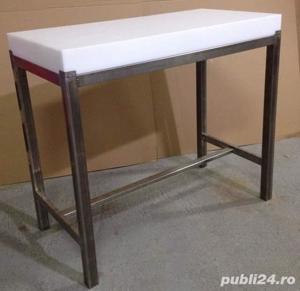 masa de lucru cu blat polietilena, butuc carmangerie, masa pe-hd patiserie - imagine 8