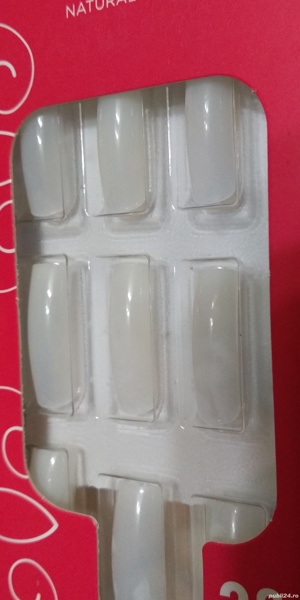 Tipsuri unghii false, nail kit, 24 buc+lipici+pila+batisor - imagine 5