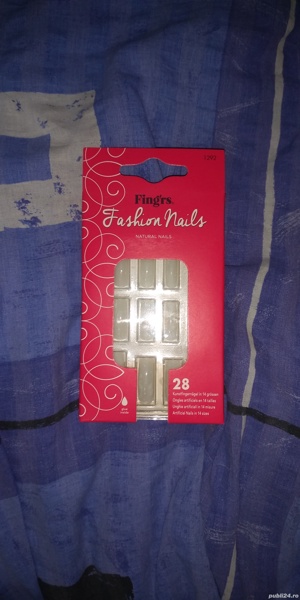 Tipsuri unghii false, nail kit, 24 buc+lipici+pila+batisor - imagine 8