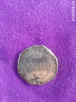 Monedă 100 Lei Anul 1943 Cu Chipul Lui Mihai Regele Romănilor - imagine 3