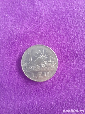 Monedă 1 Lei Anul 1966 Republica Socialistă Romănia - imagine 5