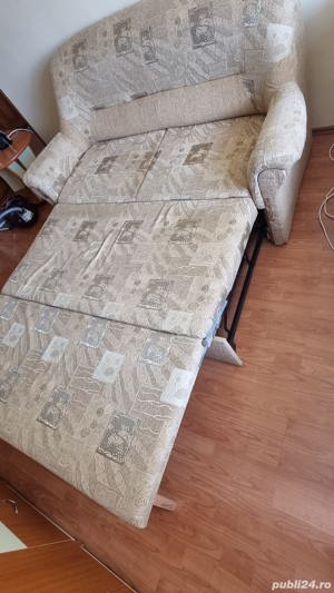 Canapea extensibilă , 2 locuri, topper  contra cost - imagine 6