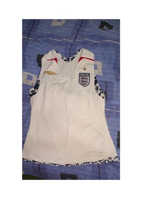 Bluza/ Tricou Umbro England alb/bleomarin fara maneci, tematica UK, M - imagine 6