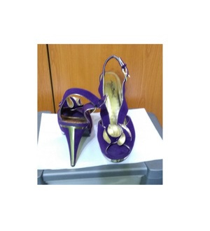 Pantofi/Sandale Anne Michelle UK elegante ,mov, toc inalt - imagine 5