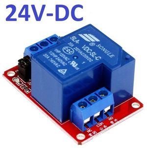 Modul cu 1 releu alimentare 24V, contact 30A - AC 220,shift level optocuplor TTL, relee Arduino auto