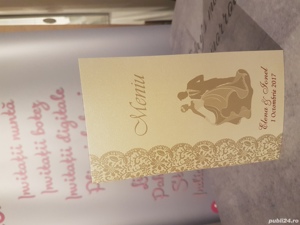 Invitatii de nunta si botez, plicuri de bani, meniuri - imagine 6