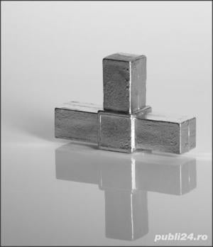 fitinguri  conectori pentru teava metalica patrata de 20x20x1,5 pentru sere si solarii, corturi - imagine 4