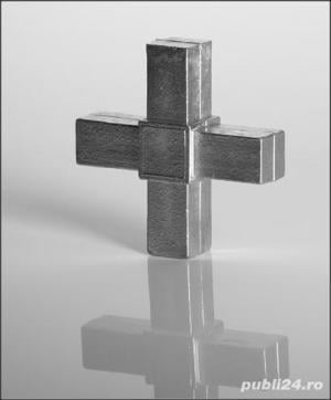 Conector 4 brate pline =15lei  din rasina sintetica inalta rezistenta-pt. teava rectangulara rotunda - imagine 4