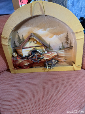 Tablou in relief cu piele natural