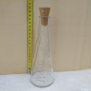 sticla decorativa IKEA Emma Dafnas sticla conica 250ml cu licurici lampa solara - imagine 3