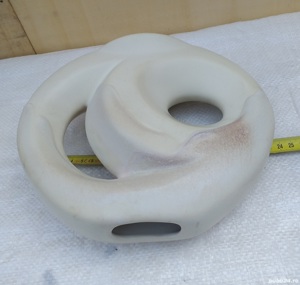 vaza flori ceramica grea, forma decorativa abstracta - imagine 2