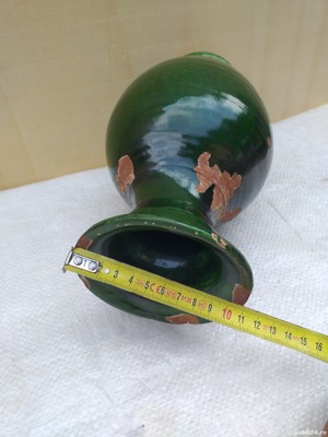 vaza veche lut vas flori ceramica - imagine 2