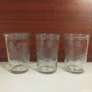 set 3 pahare sticla, pahar sucuri, smoothie fructe, ice tea, etc.