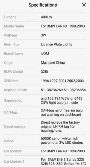 Lampi numar led BMW E46 1998 - 2003 - imagine 10