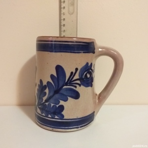 veche cana lut canceu vas ceramic traditional rustic decorativ