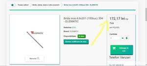 Bride (coliere) inox 4,6x201 (100buc) 304 - ELEMATIC,(Super Ofertă). - imagine 3