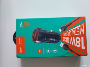 vand încărcător auto fast charge cu cablu mufa typ ,produs nou. 