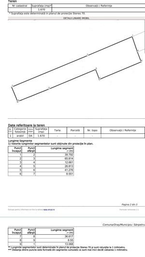 Teren intravilan 1670 mp - Sanpetru - imagine 4
