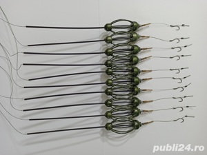 Set 10 x montura crap cu spin sau fir de par