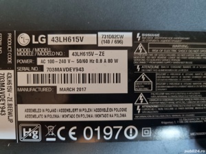  Sursa EAX66793101(1.6) Tcon 6870C-0532C LG 43LH615v - imagine 6
