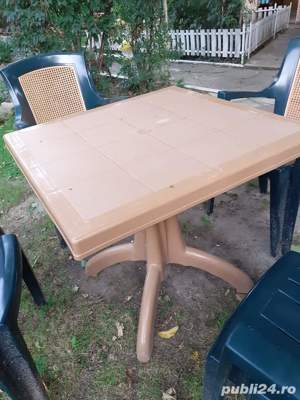 9 seturi de mese cu 4 scaune plastic dur - imagine 3