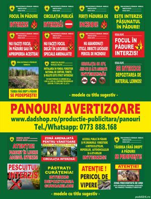 Panouri Silvice - Propagandă/Avertizoare/Indicatoare - imagine 2