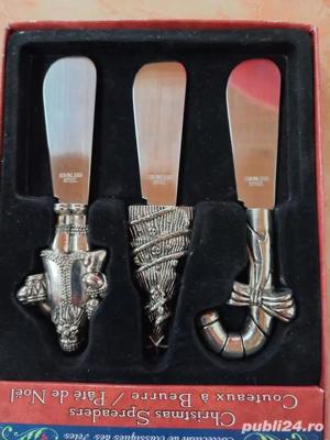 ANIVERSARI,produse originale,seturi colectie,Furculite OTEL INOX si STICLA,si set CRACIUN SPREADERS - imagine 3