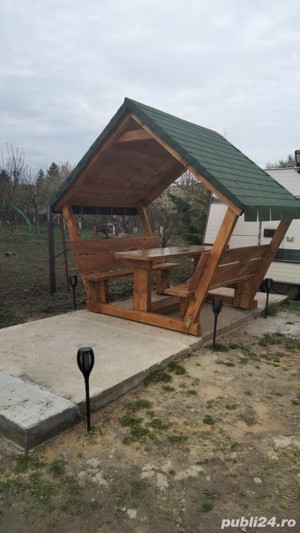 Foișor gradina lemn masiv 10-12 persoane, urgen - imagine 4