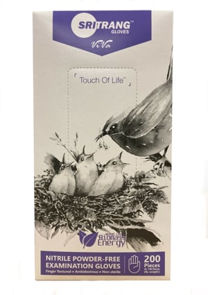 Manusi nitril albastre,Marime S,fara pudra Touch of Life - imagine 3