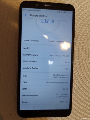 Huawei y7 prime 2018  - imagine 4