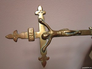 cruce bronz Pre-war Brass Crucifix colectie vintage anii'30 Franta - imagine 2
