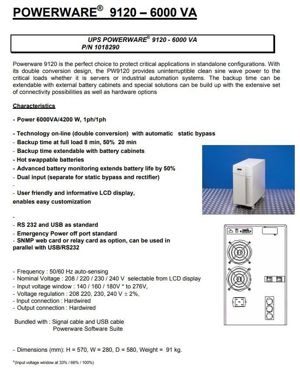 UPS ONLINE Powerware 3000 si 6000VA, tower, SINUS, AVR, display, cu sau fara baterii noi.  - imagine 5