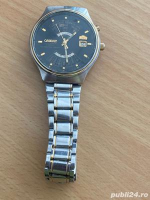 Ceas Orient mare cadran negru automatic bitone Japan