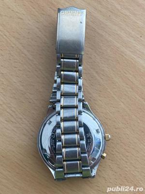 Ceas Orient mare cadran negru automatic bitone Japan - imagine 2