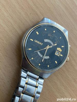 Ceas Orient mare cadran negru automatic bitone Japan - imagine 3