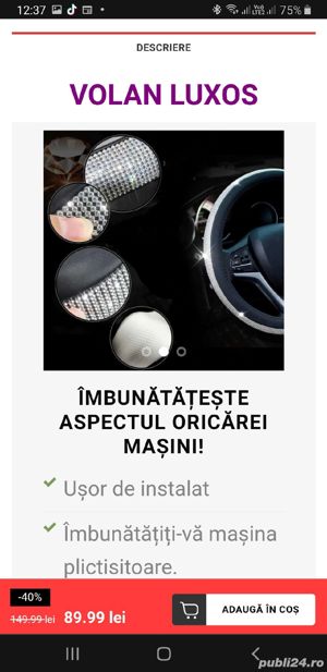 Husă volan de Lux - imagine 5