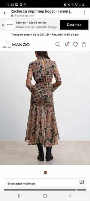 Rochie cu imprimeu bogat