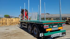 Remorci forestiere ZASLAW- cu platforma si racoante - transport lemn - OFERTĂ SPECIALĂ 2025 ! - imagine 5