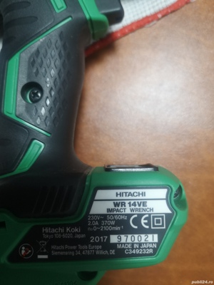 Masina de insurubat, gaurit, cu impact HITACHI WR 14 VE - imagine 2