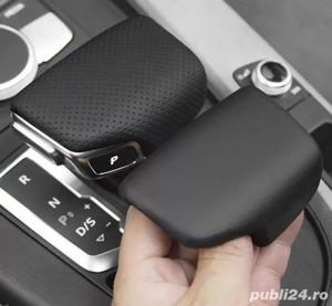Ornament nuca schimbator piele perforata Audi A4 B9 A5 Q7 4M S4 S5 NOU - imagine 4
