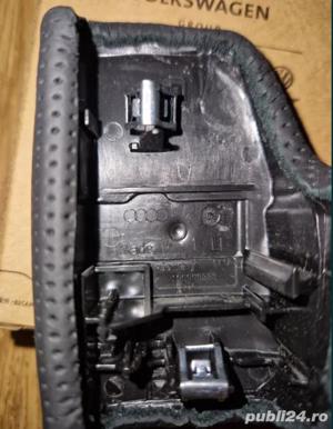 Ornament nuca schimbator piele perforata Audi A4 B9 A5 Q7 4M S4 S5 NOU - imagine 7