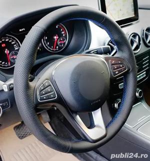 Husa piele volan perforat Mercedes Vito V W447 , A, C class / B class - imagine 2