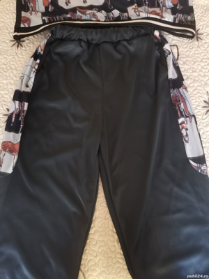 Vând compleu femei nou negru cu imprimeu  - imagine 2