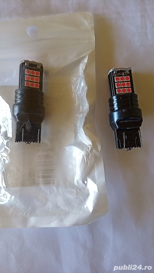 Set 2 becuri stop cu led T20 21/5w noi - imagine 4