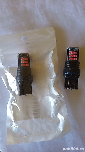 Set 2 becuri stop cu led T20 21/5w noi - imagine 5