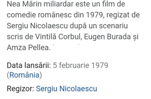 Nea Mărin miliardar [DVD] [1979] - imagine 3