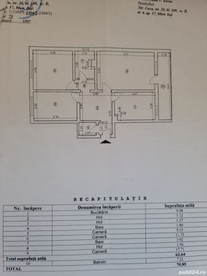 P.f doar schimb ap NU VAND .decomandat 3 camere iasi str cucu cu ap 2 camere iasi ultra central - imagine 6