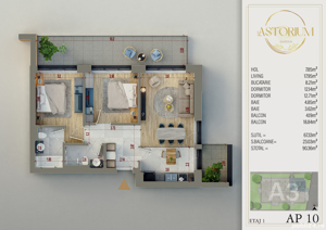 Astorium Garden - Pallady - COMISION 0% - Apartament 3 camere - LUX - Terasa - Piscina- Parcare - imagine 6