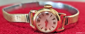 ceas vintage de dama din aur 18k mecanic - imagine 2