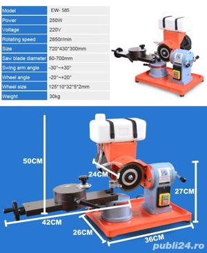 Masina de ascutit panze cu rezervor pentru racire EW-585 - imagine 5